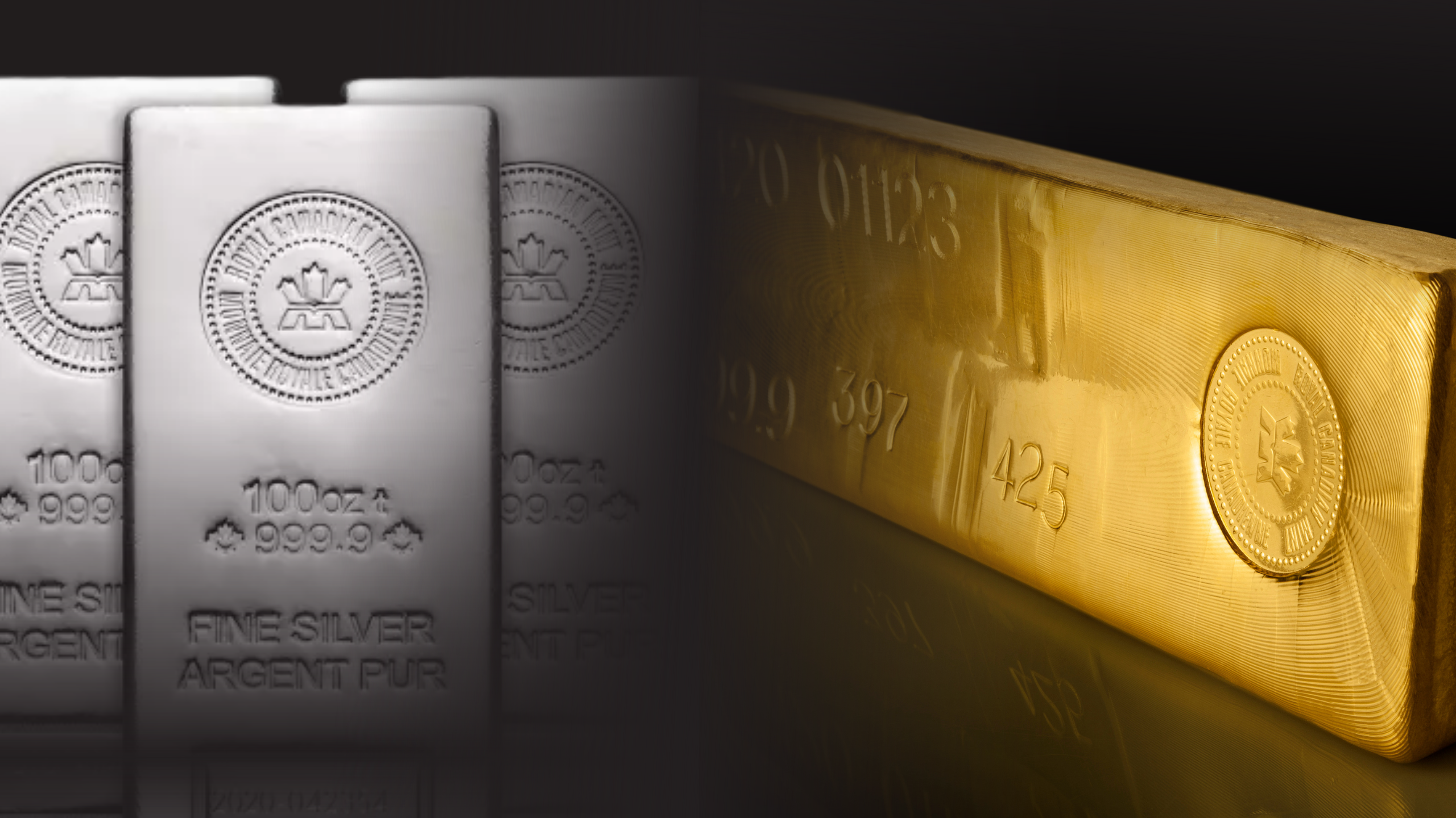 Royal-Canadian-Mint-Gold-And-Silver-Bars Barres d'or et d'argent de la Monnaie royale canadienne