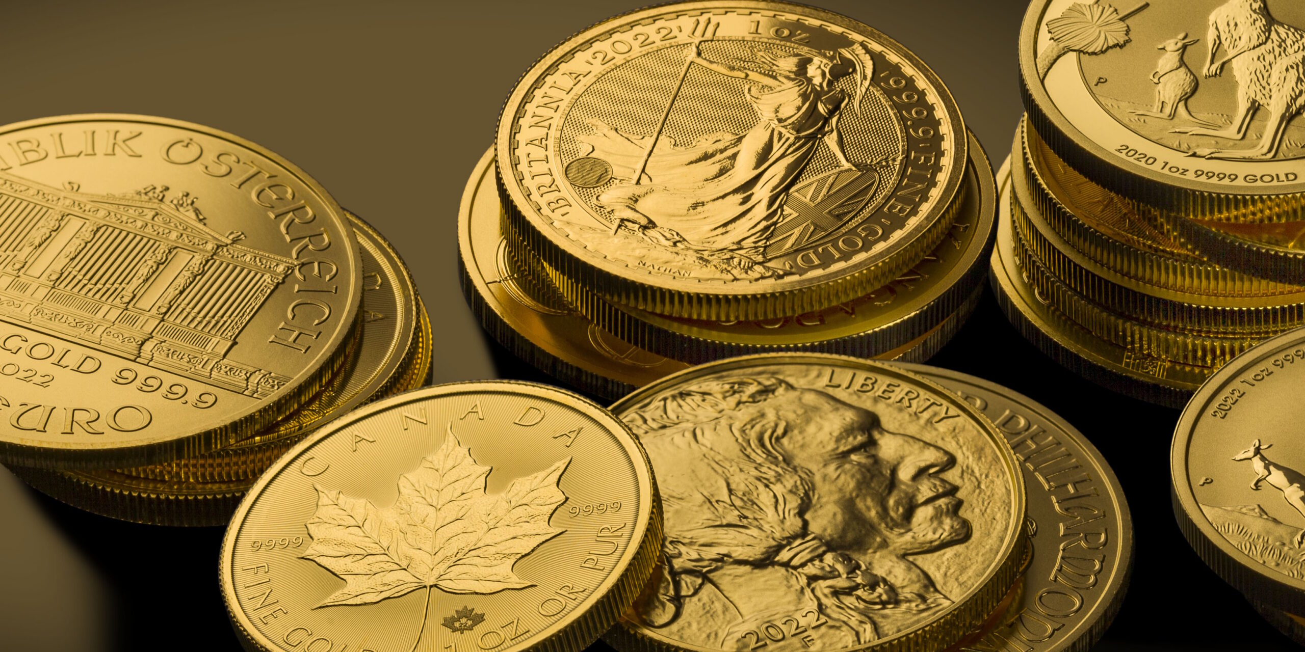 Stack of 1 oz gold coins